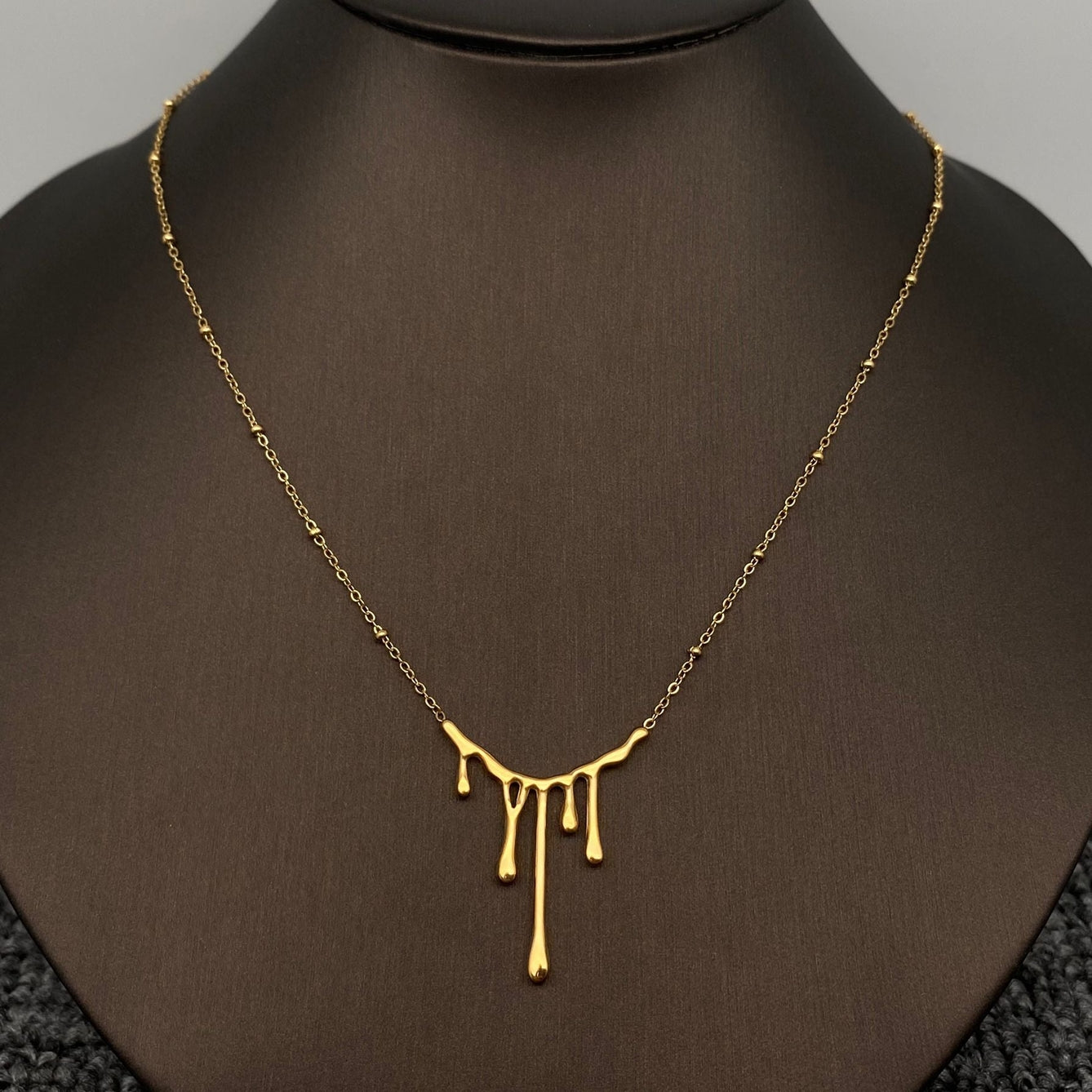 Drippy Gold Plated Necklace