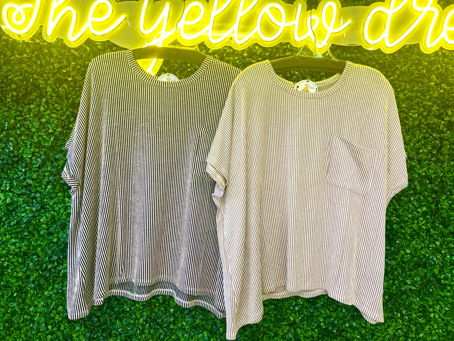 Corded Ribbed Oversized Top