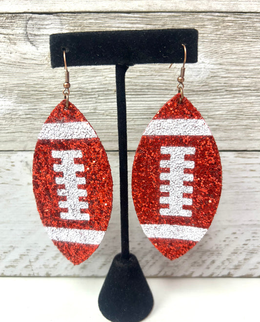 Football Glitter Earrings