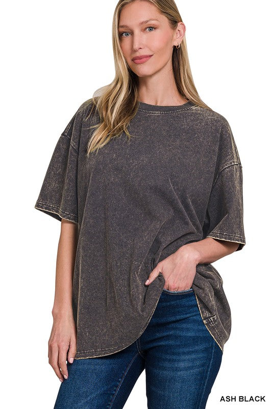 Washed Cotton Oversized Tee