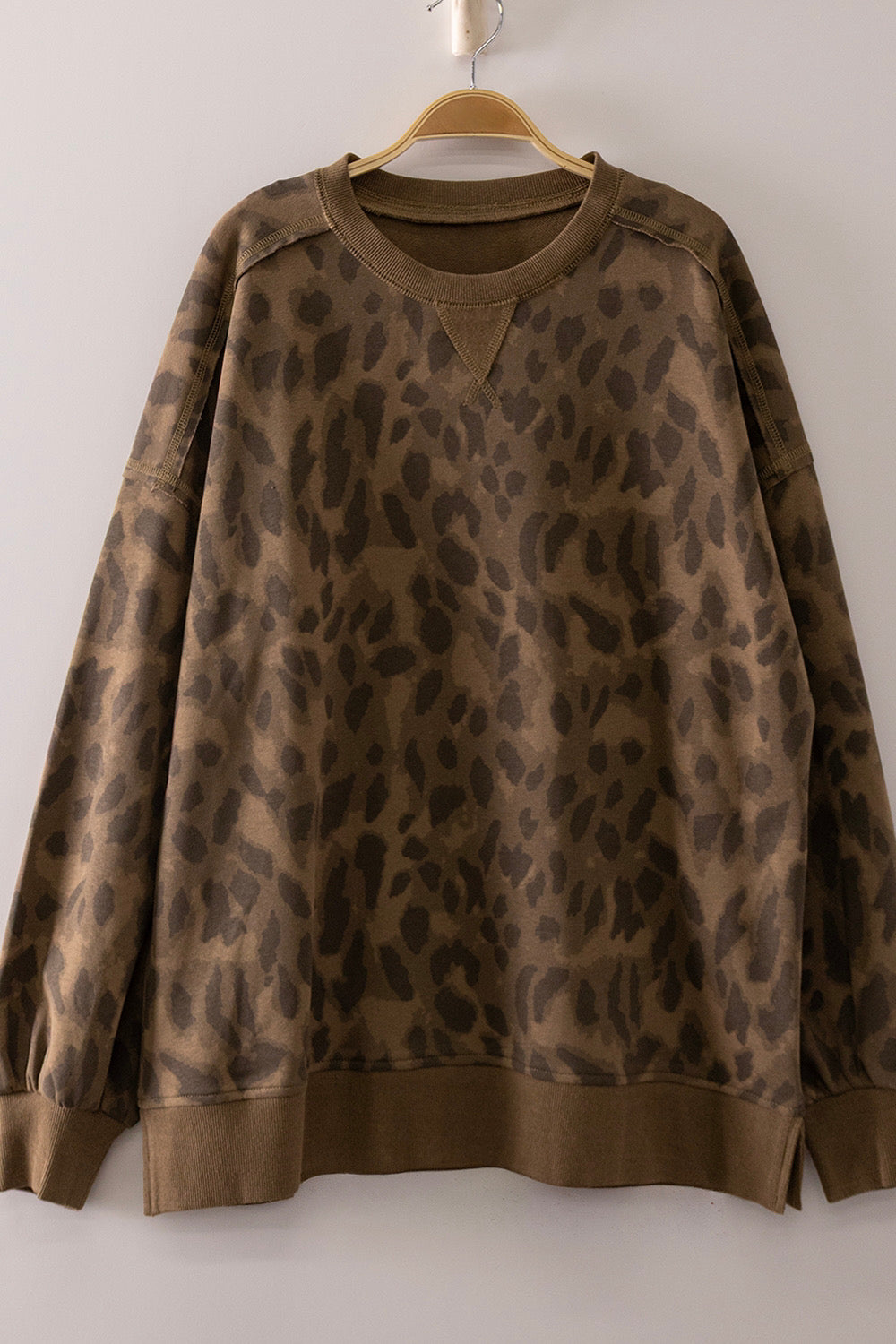 Mocha Abstract Spot Crewneck