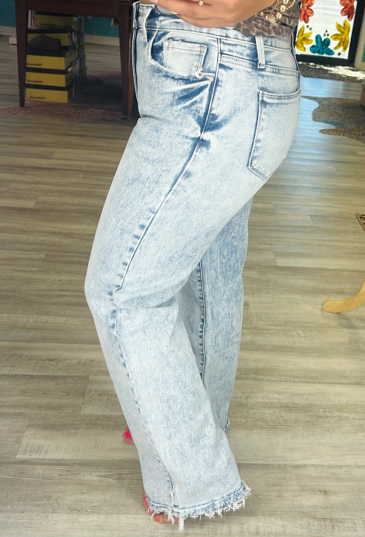 Stretch High Rise Straight jean