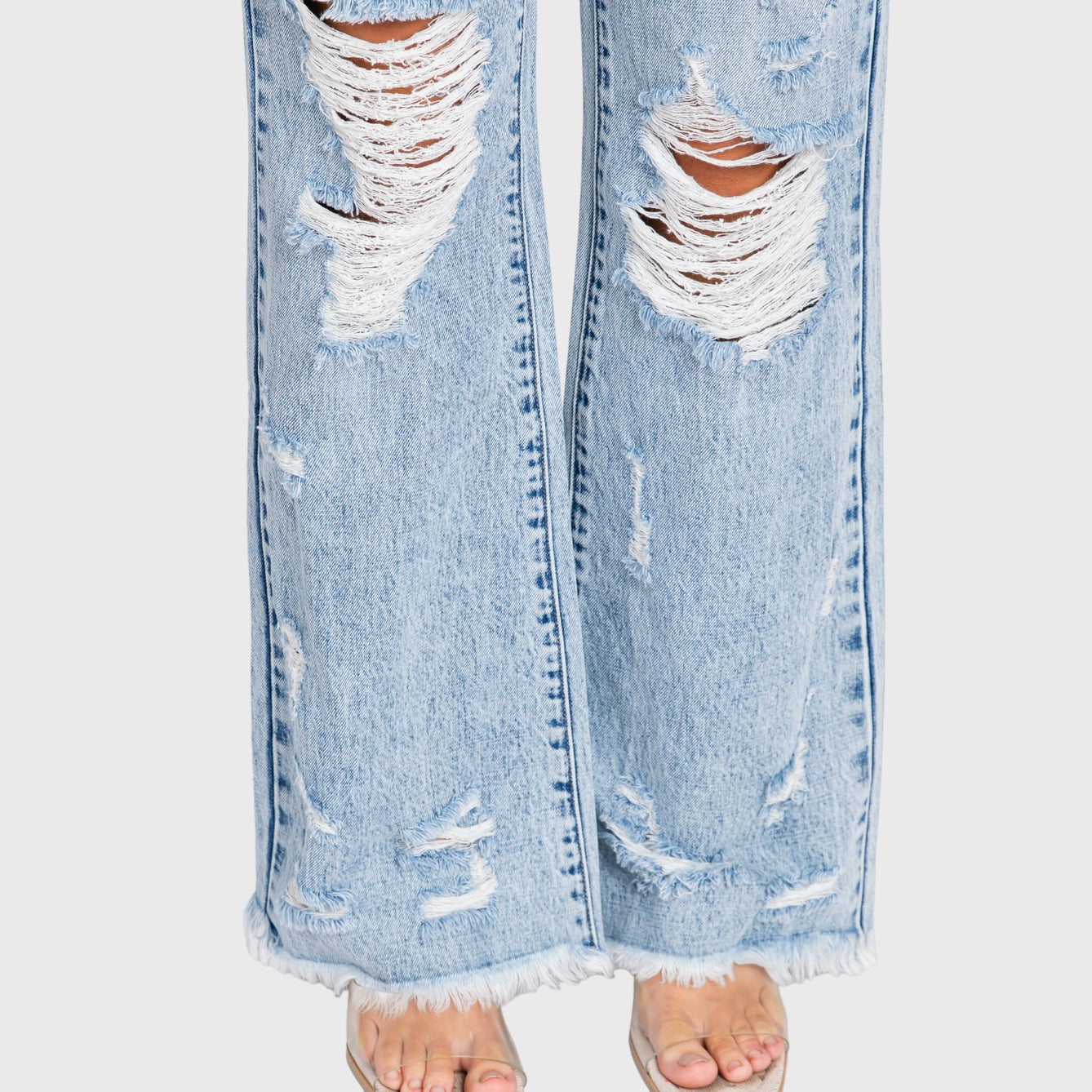 Destroyed High Rise Vintage Jeans