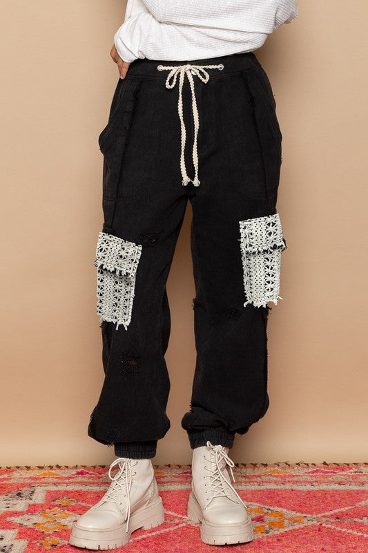 Tie Waistband Cargo Jogger