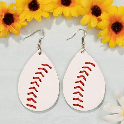 Baseball Leather Earrings