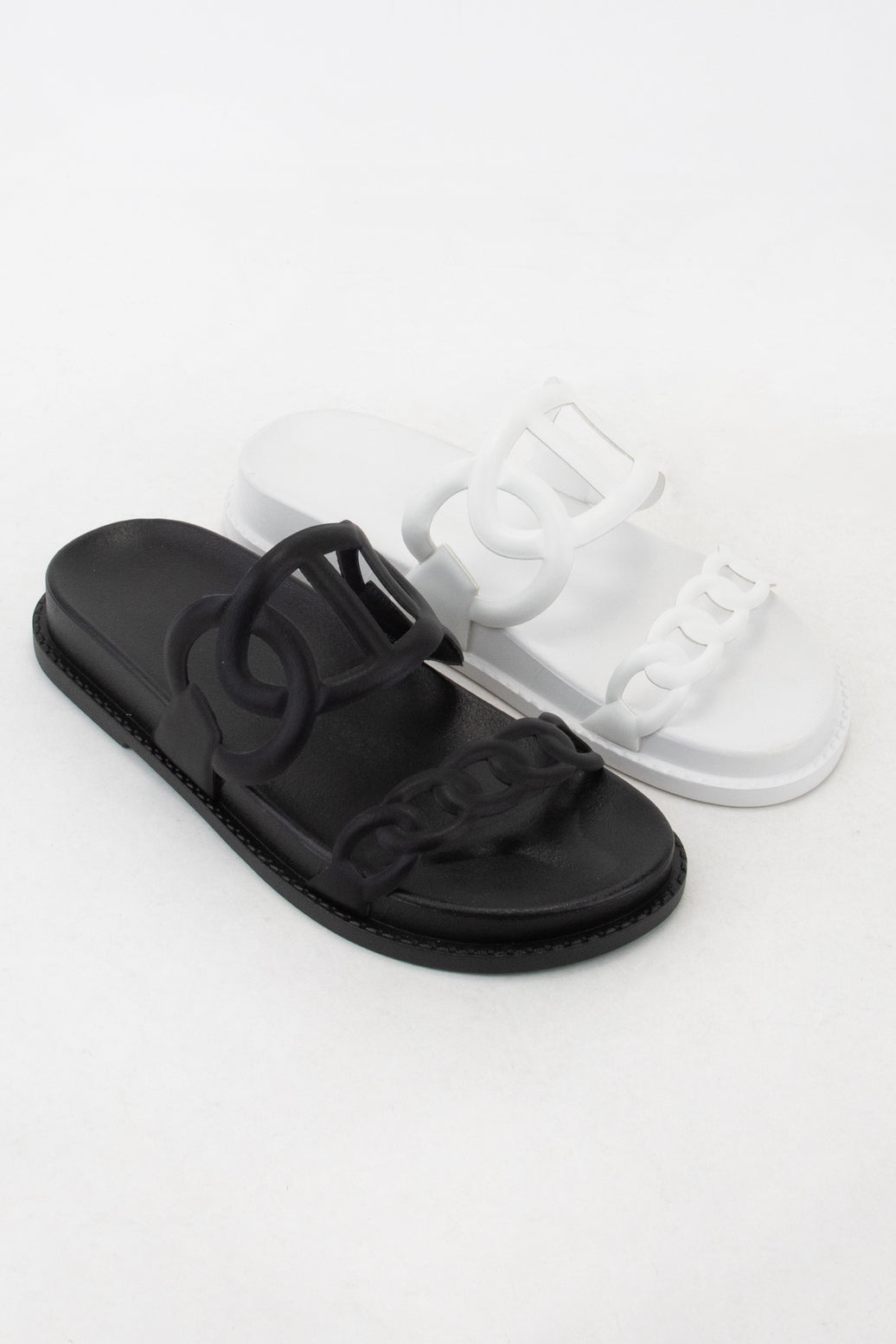 Chain Design Double Strap Sandal
