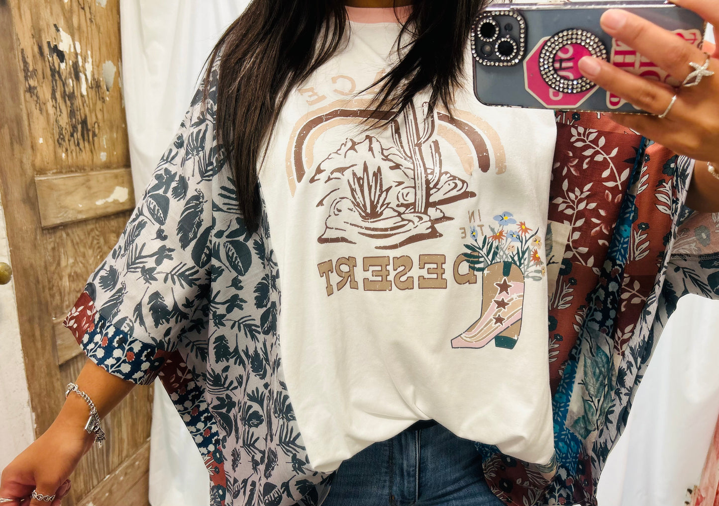 Patchwork Sleeve Desert Top