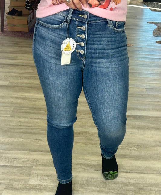 JB Hi Rise Button Fly Skinny