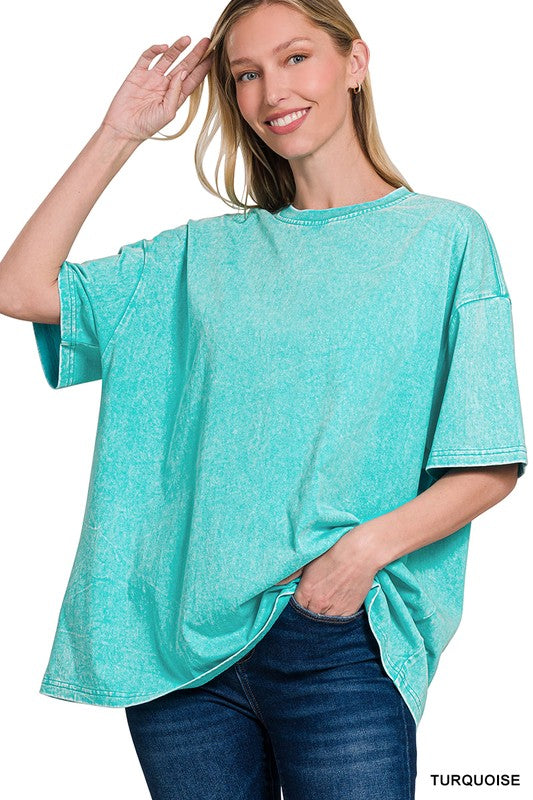 Washed Cotton Oversized Tee