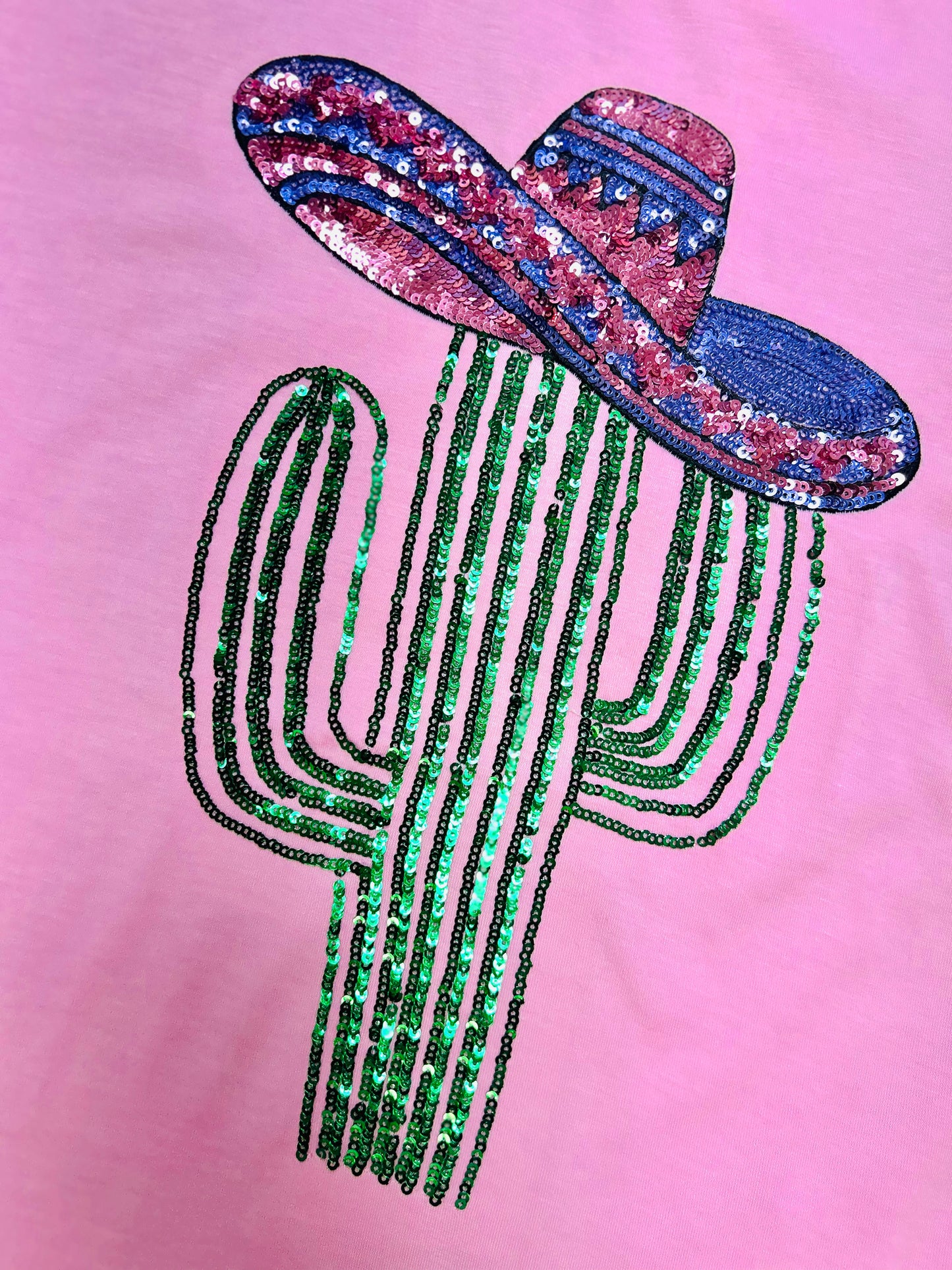 Saguaro Sequin Pink Tee