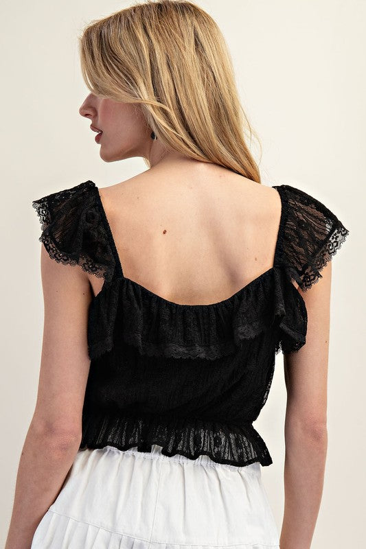 Ruffled Lace Camisole