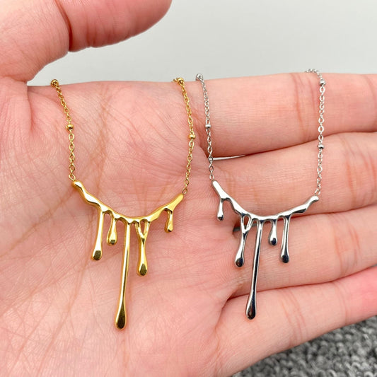 Drippy Gold Plated Necklace