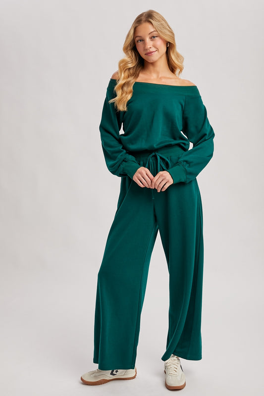 Off The Shoulder Knit Jumpsuit