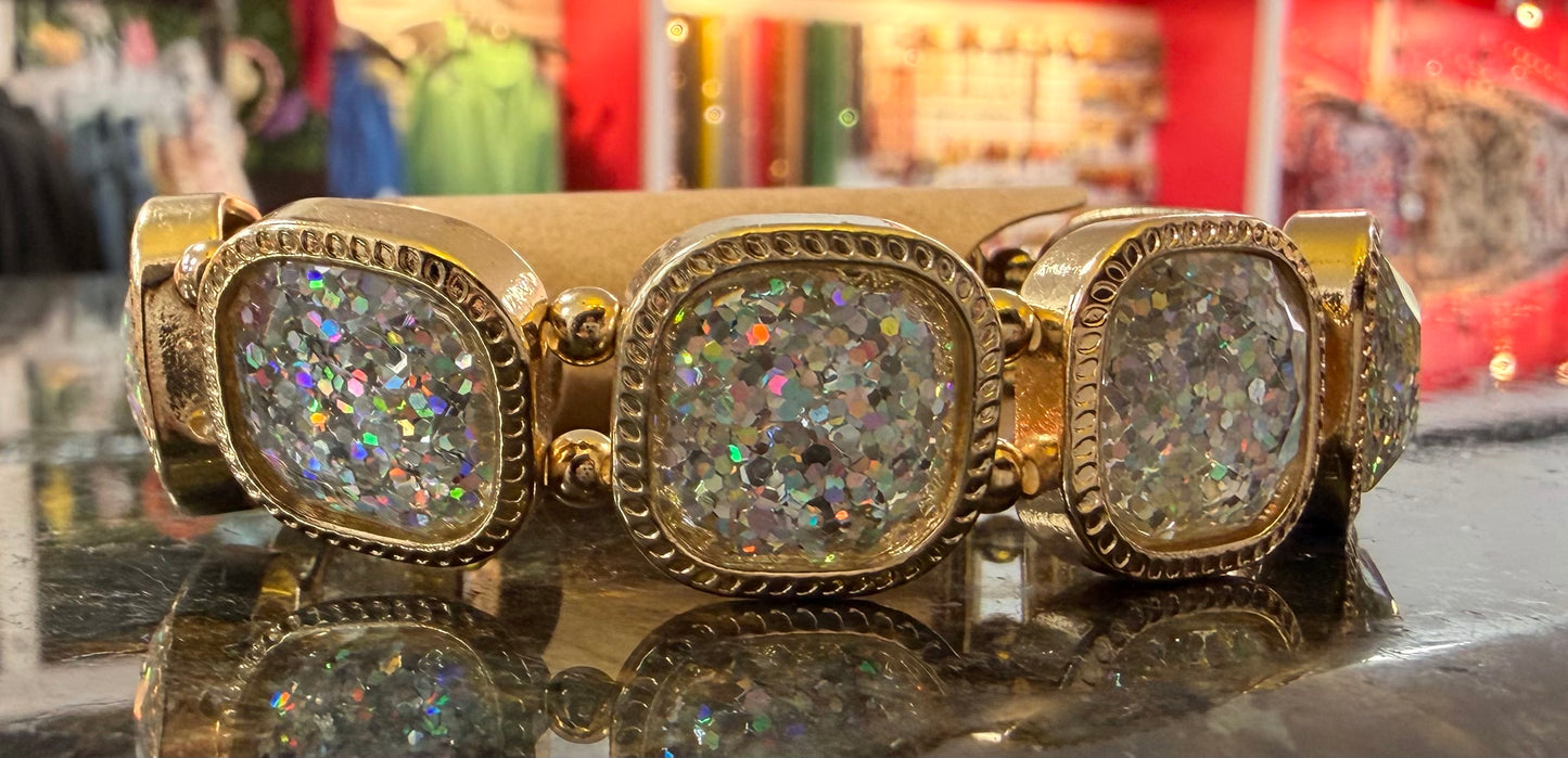 Stretch Gold Bling Bracelet