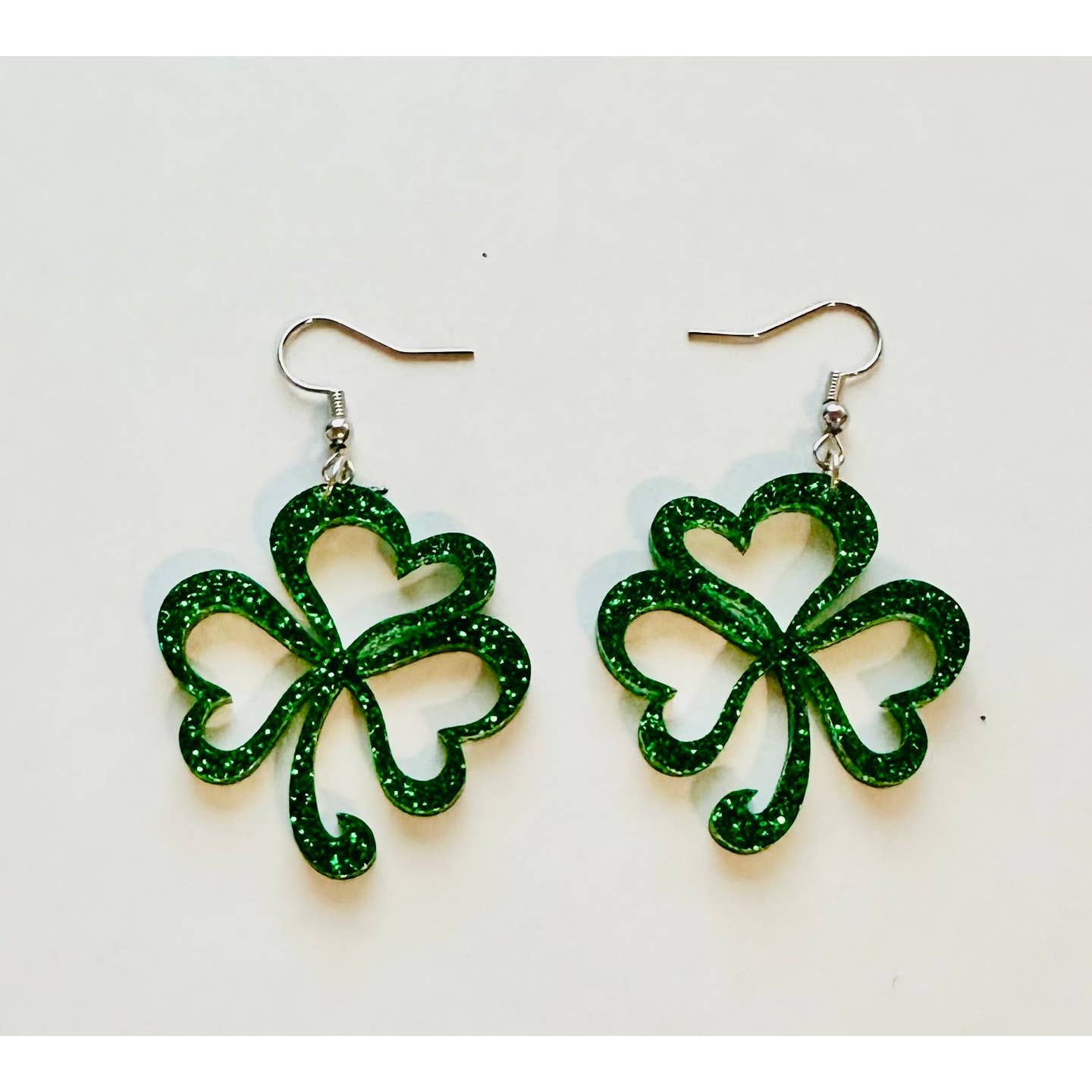Shamrock Glitter Earrings