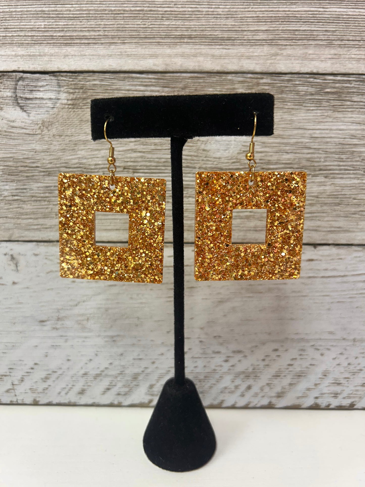 Gold Resin Earrings