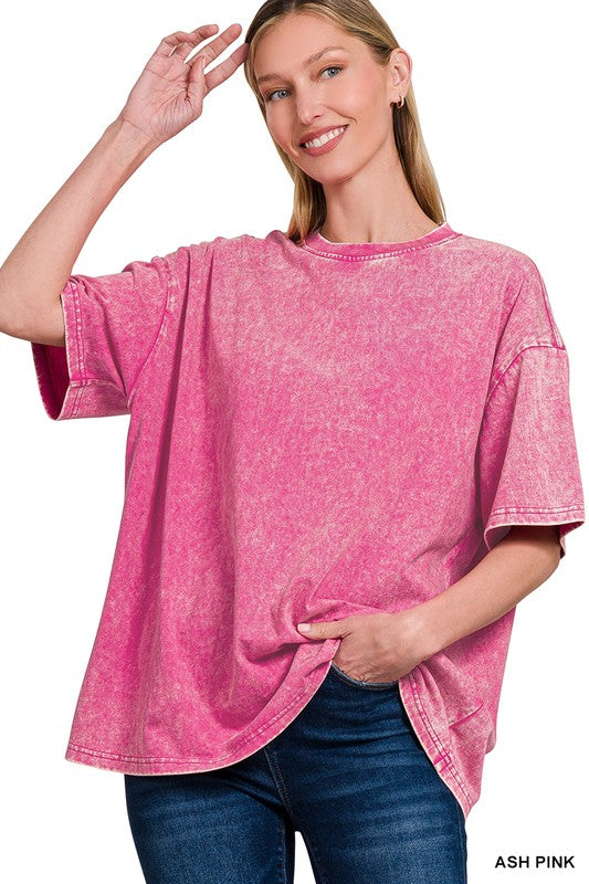 Washed Cotton Oversized Tee