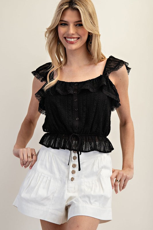 Ruffled Lace Camisole