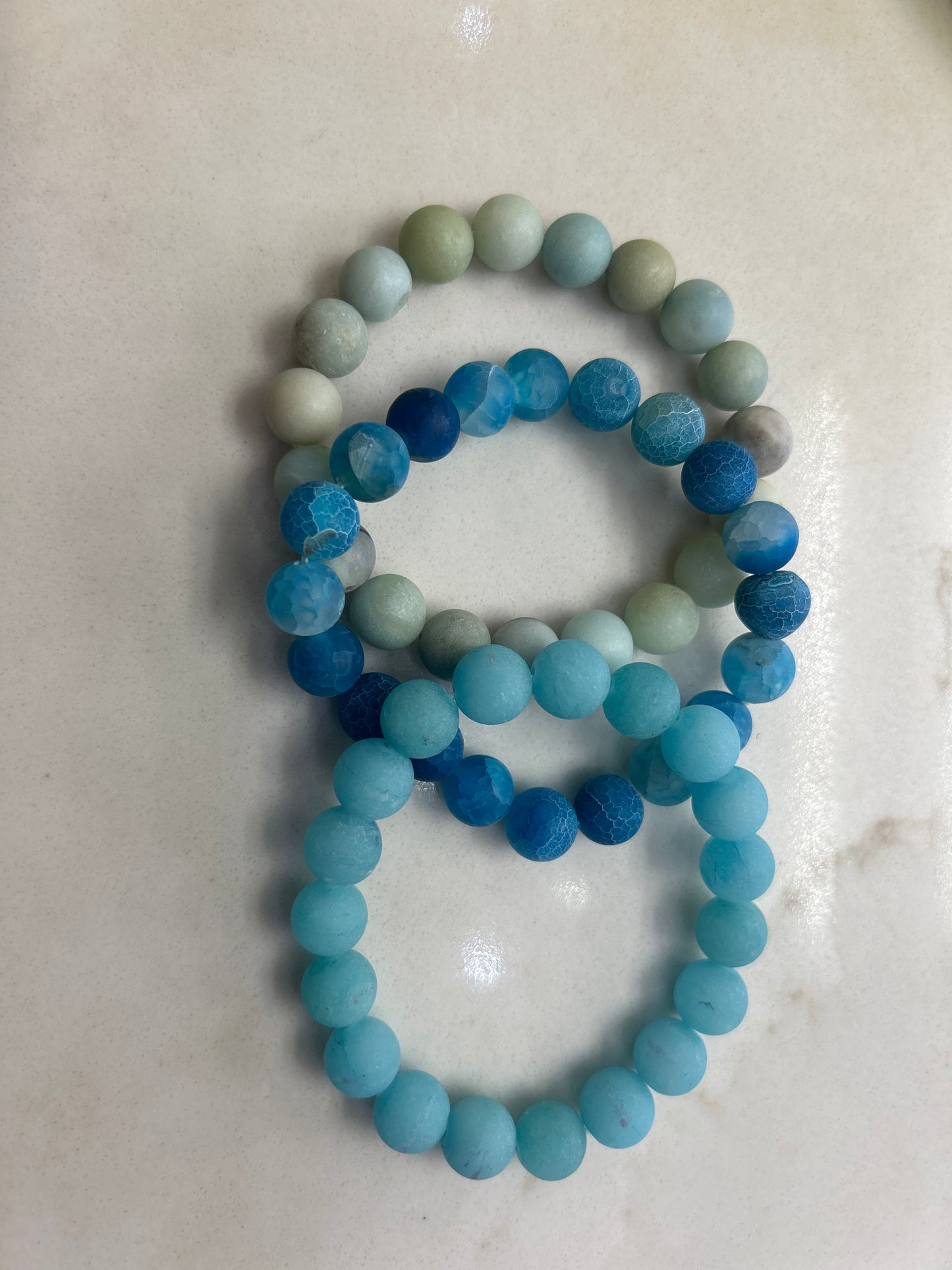 Blue marble bracelet