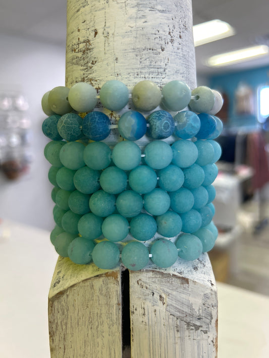 Blue marble bracelet