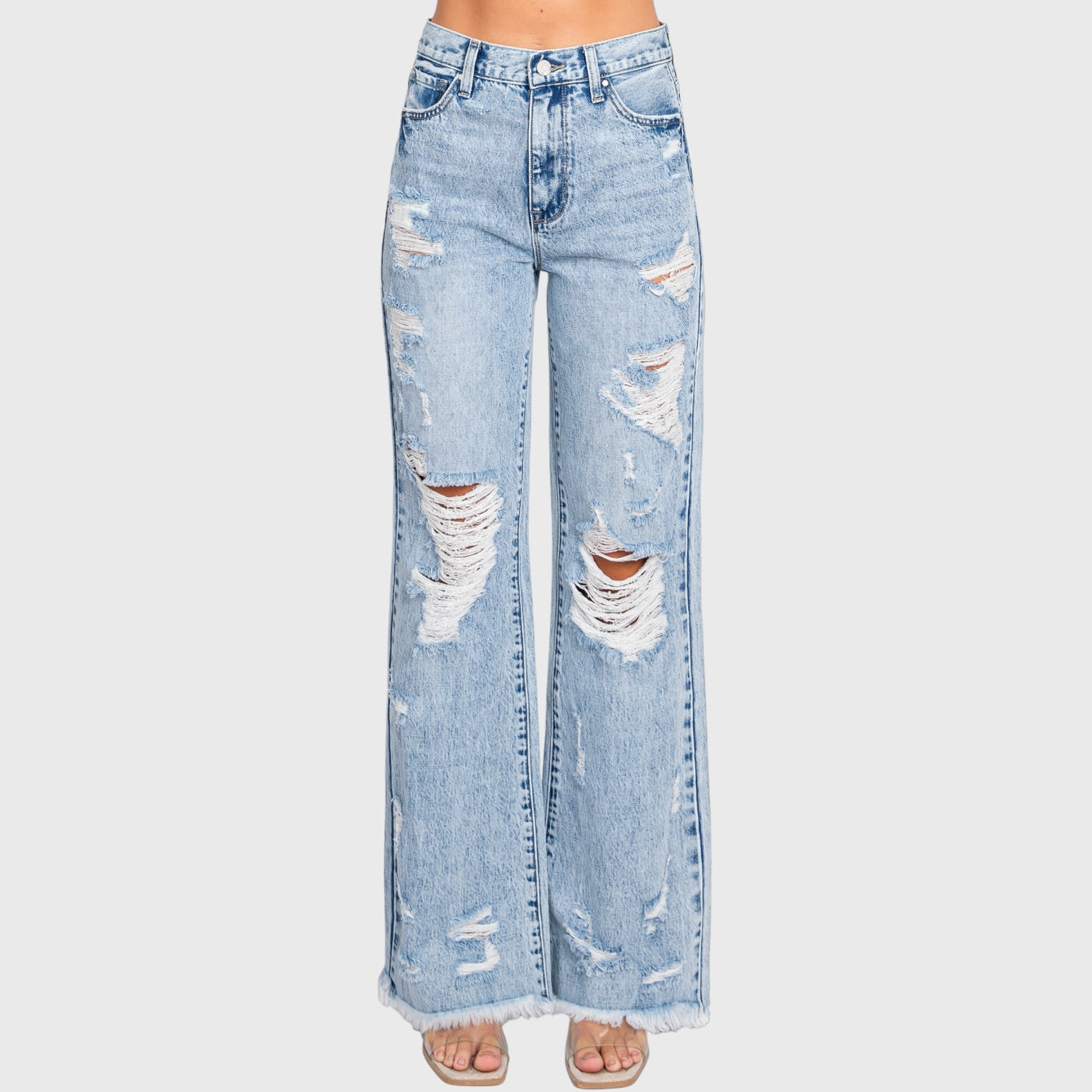 Destroyed High Rise Vintage Jeans