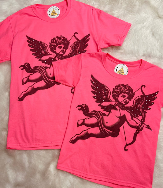 Cupid Rhinestone Mommy & Me Tee