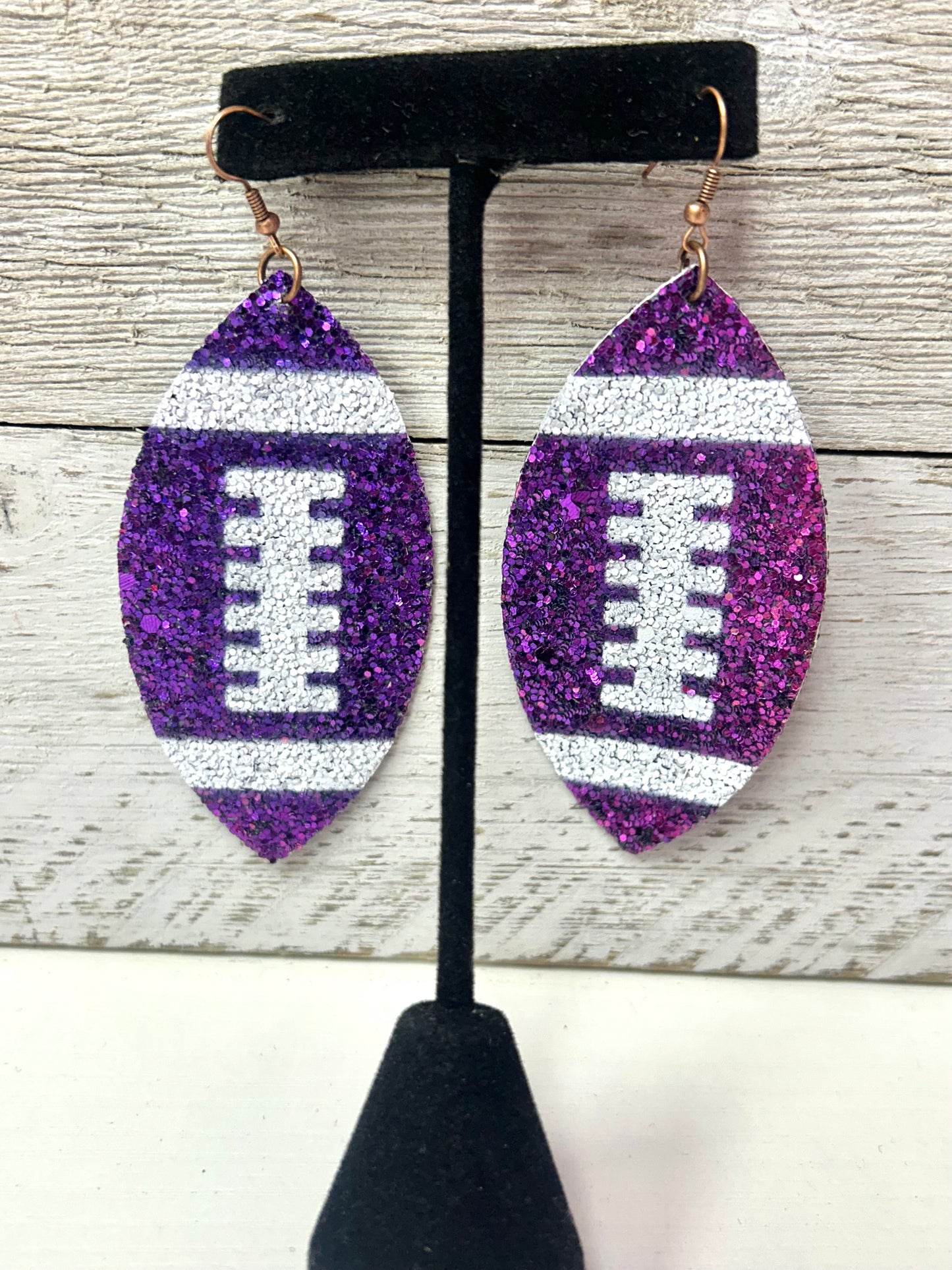 Football Glitter Earrings