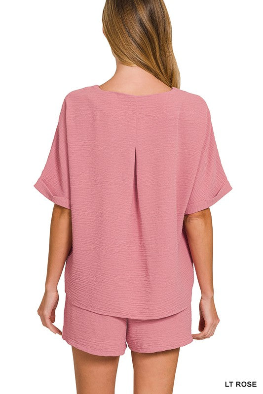 Woven Airflow Short Set