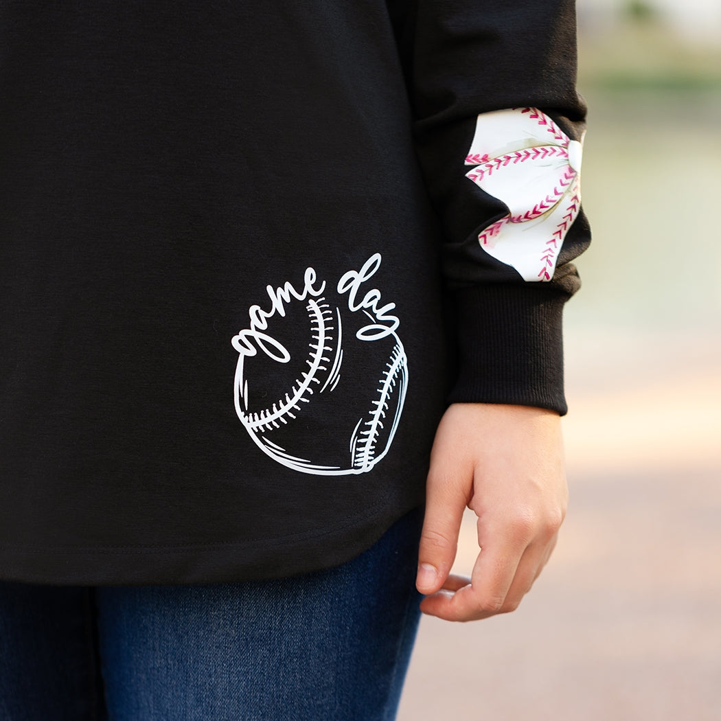 Baseball Bow Sweathshirt