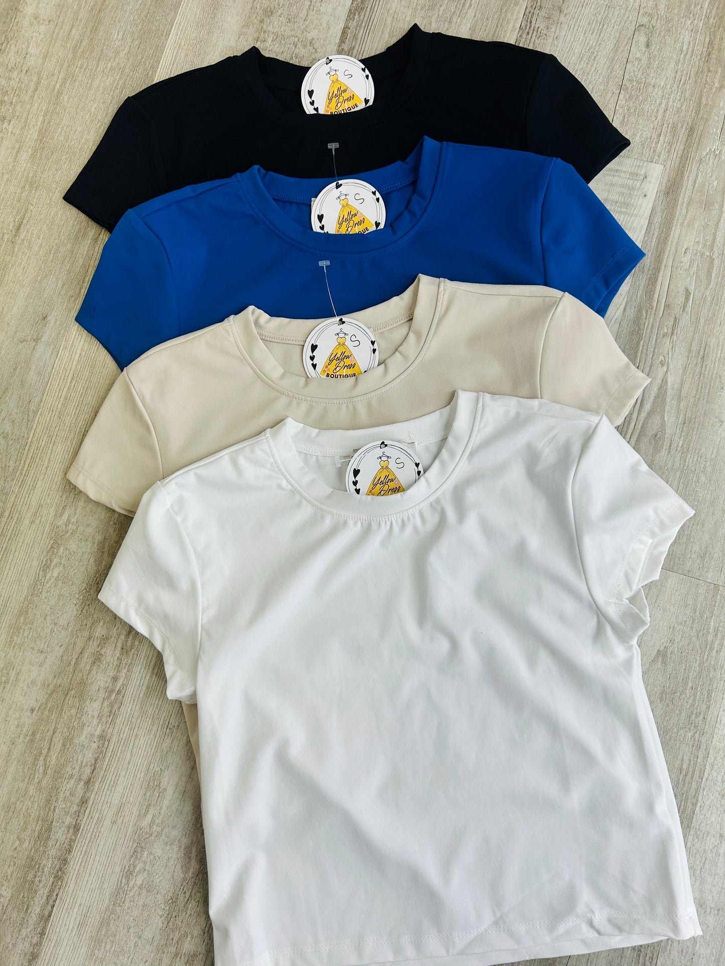Cropped Short Sleeve Top