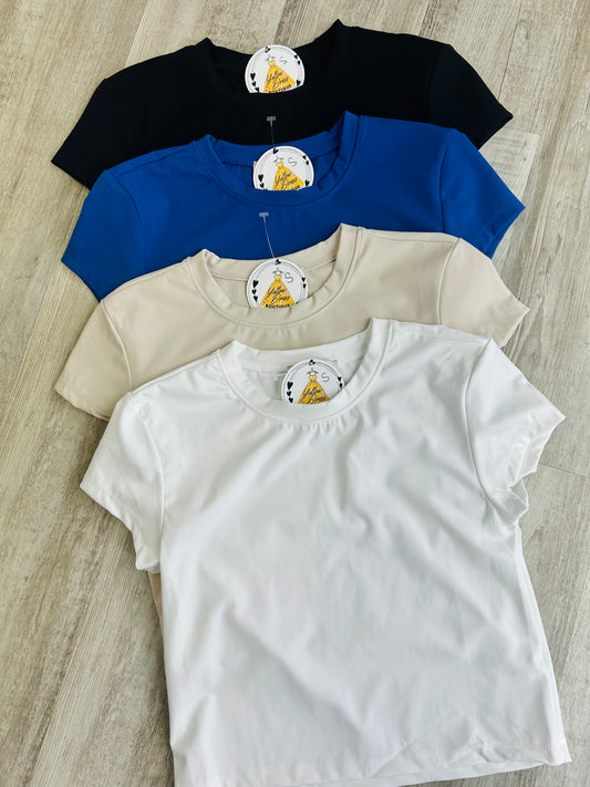 Cropped Short Sleeve Top