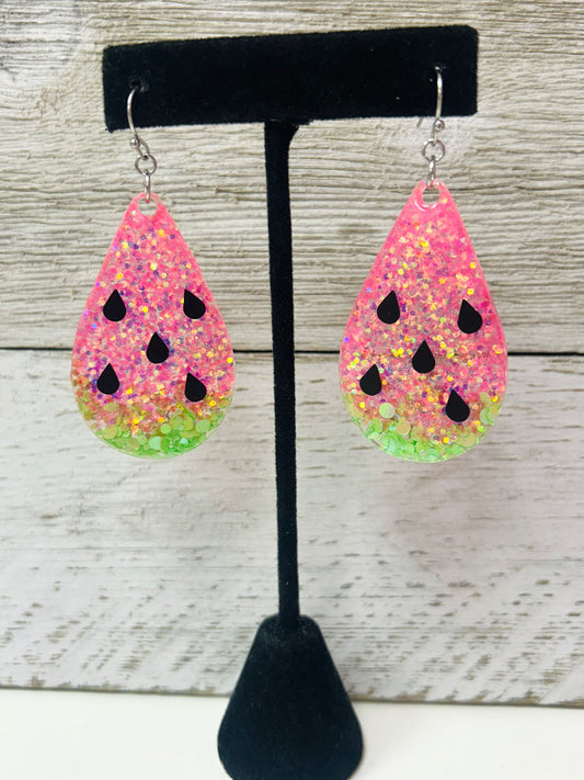 Watermelon Teardrop Earrings