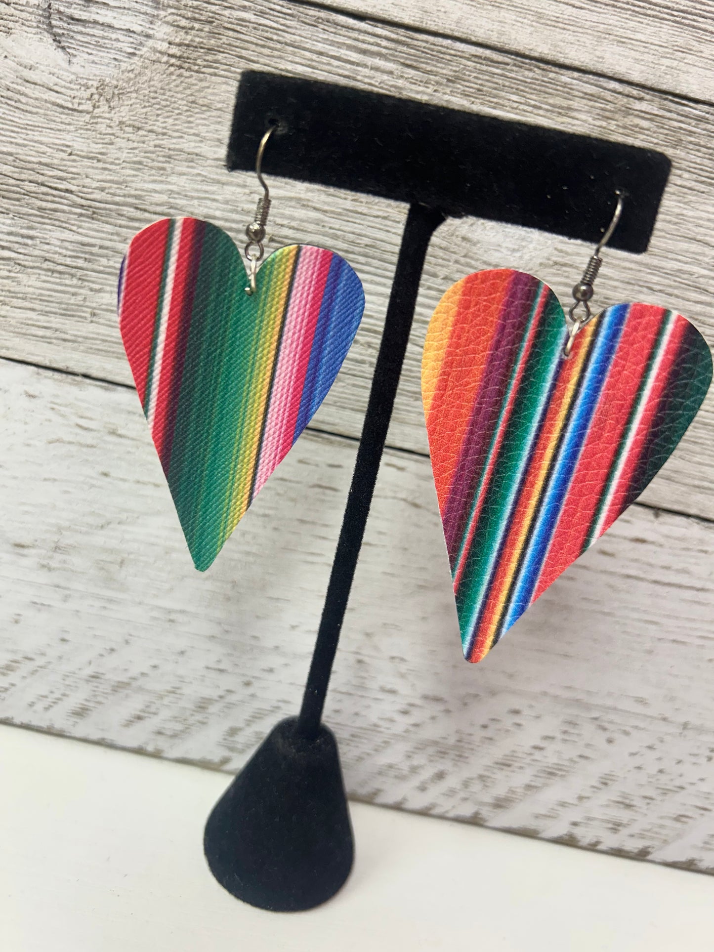 Serape Heart Earrings