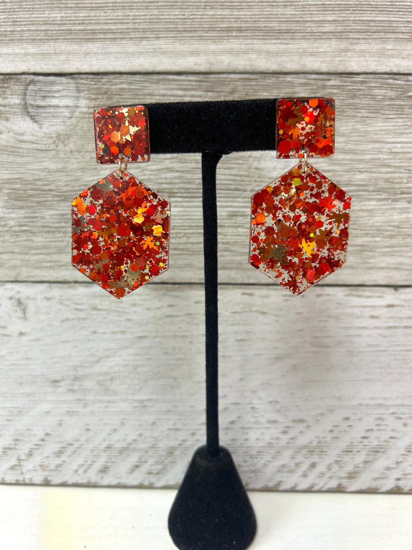 Harvest Resin Geometric Earrings