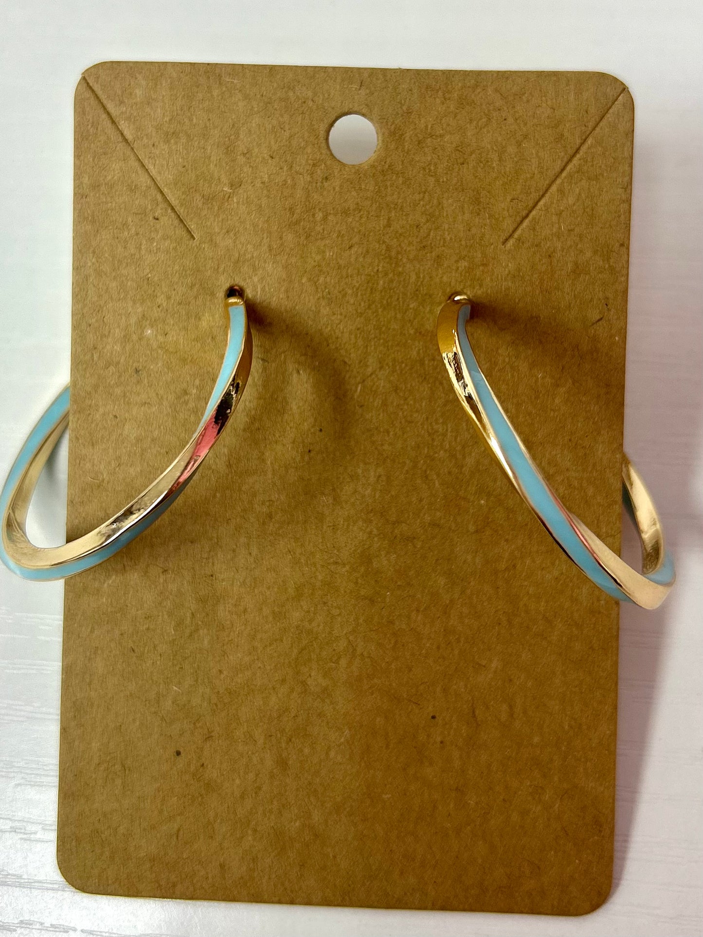 Colored Enamel & Gold Hoop