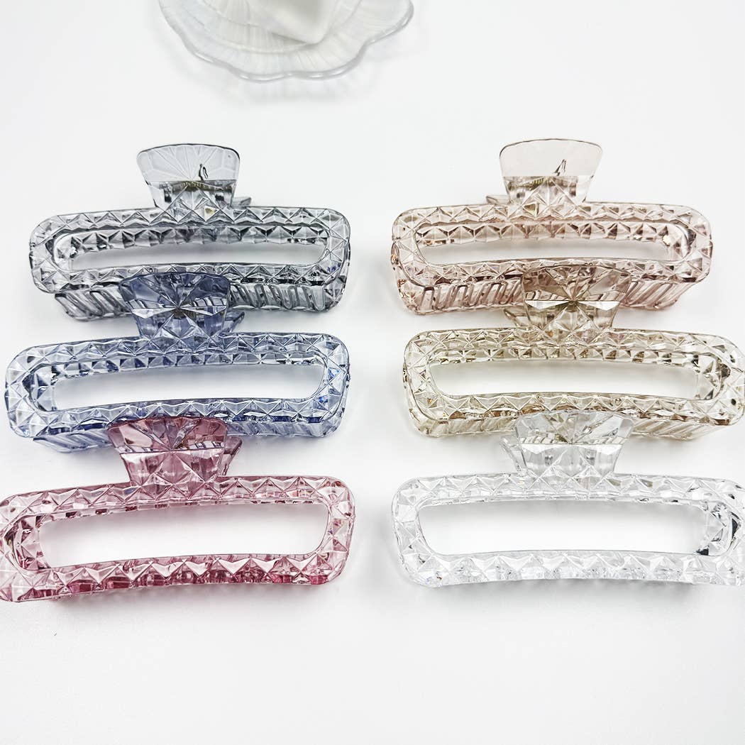 Diamond Cut Jumbo Size Hair Clip