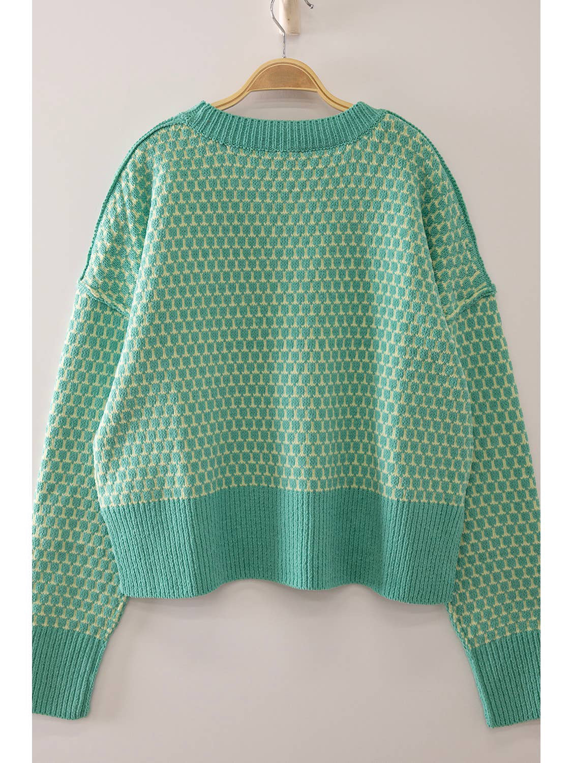 Sea Foam Pattern Chunky Sweater