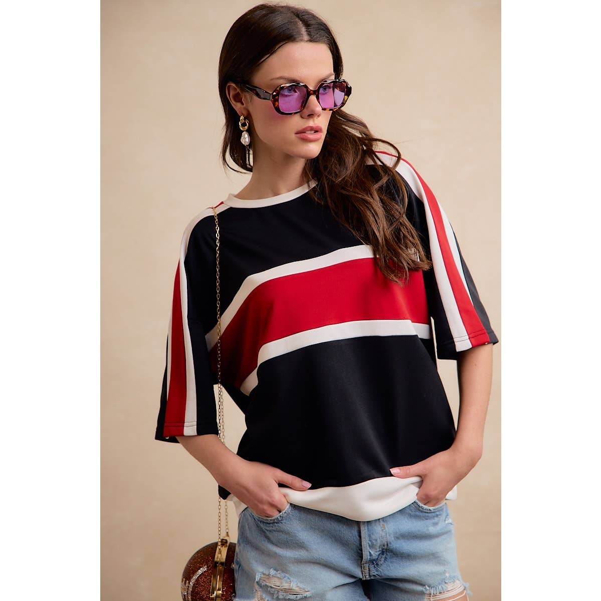 Gameday Color Block Top