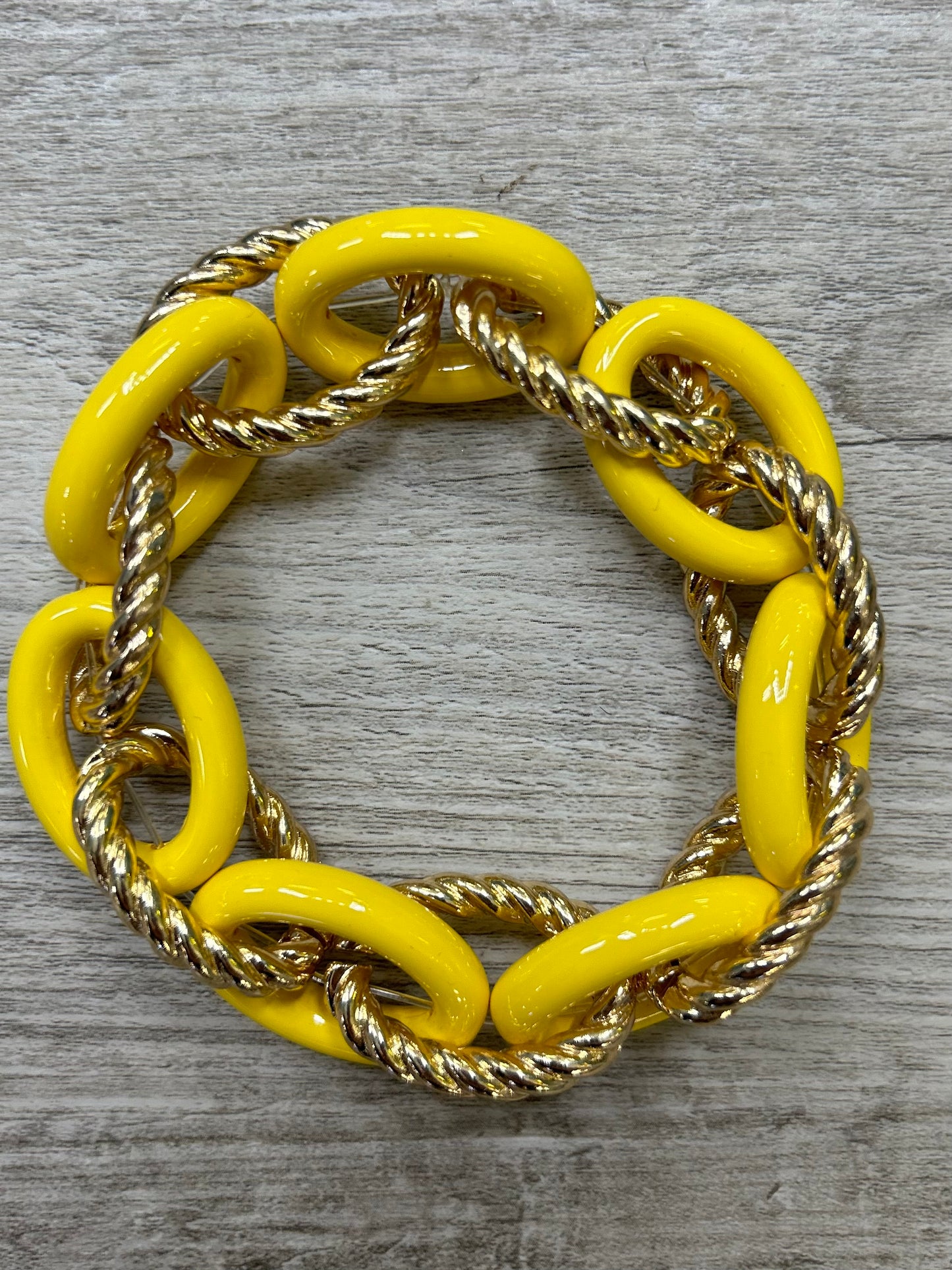 Large Color & Gold Link Bracelets