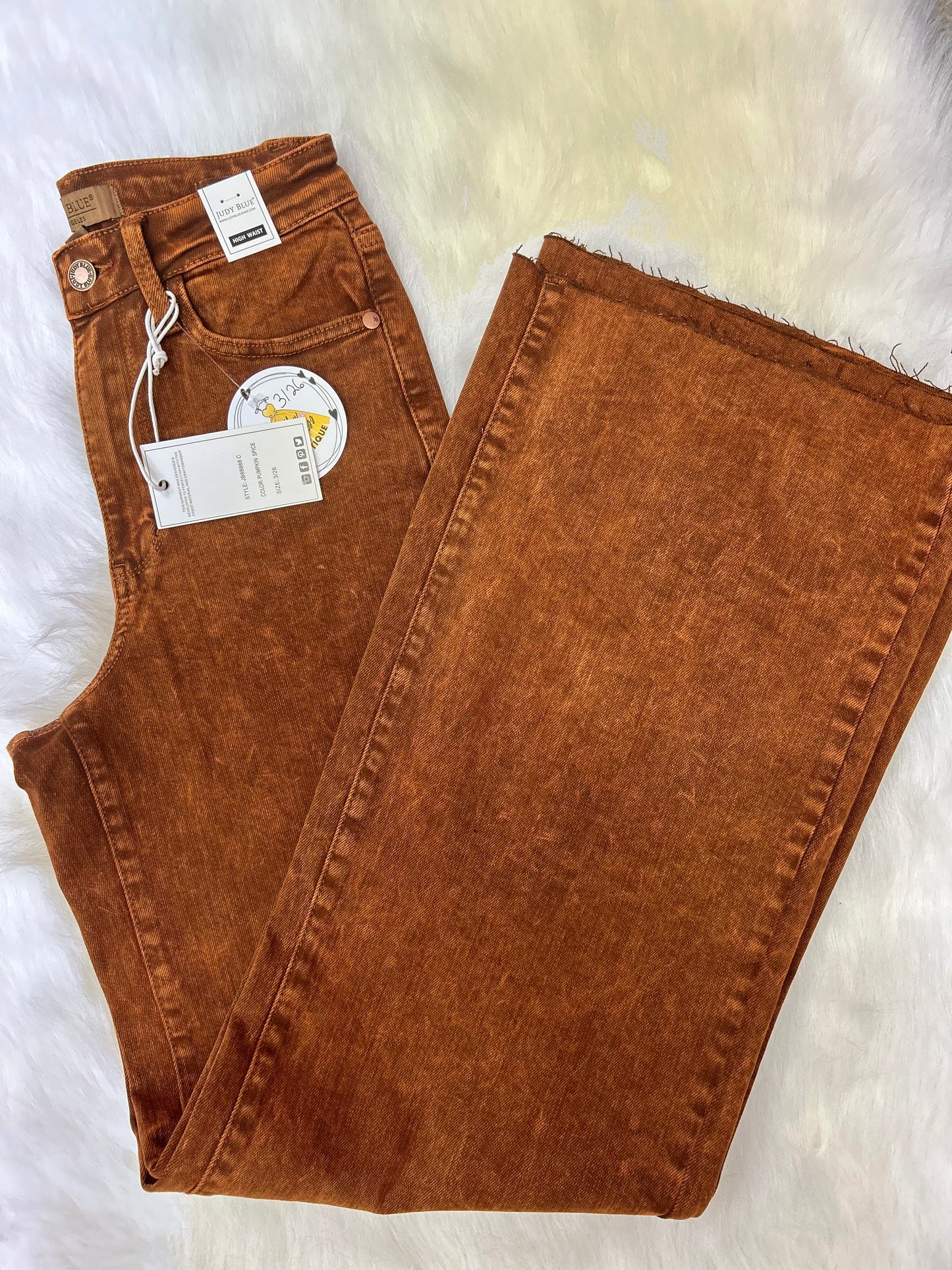 JB Raw Hem Retro Wide Pumpkin Spice