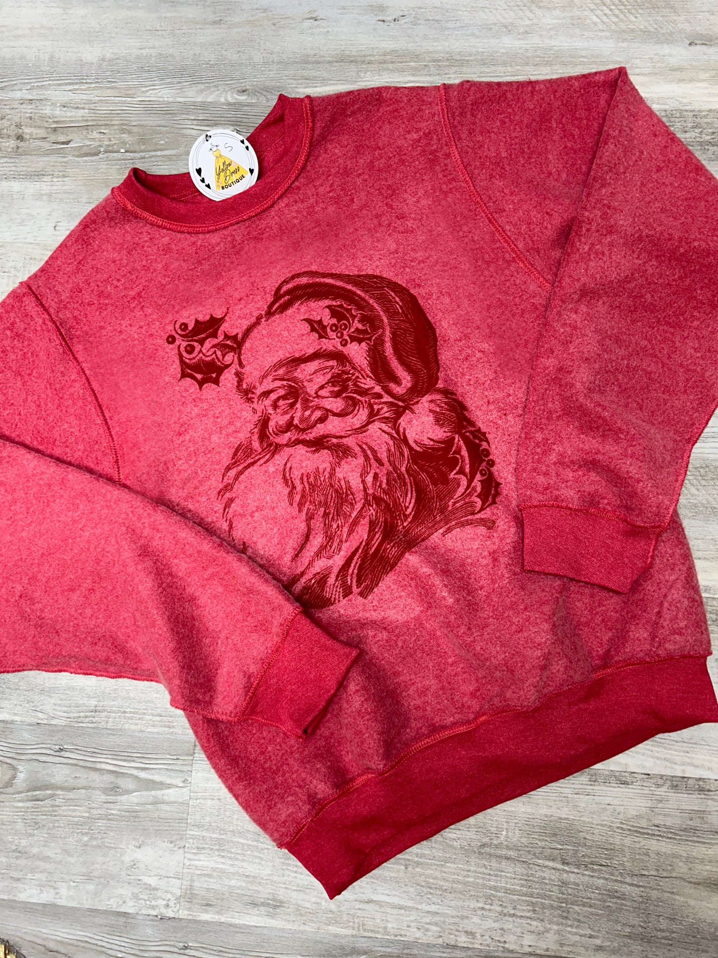 Vintage Inside Out Santa Sweater