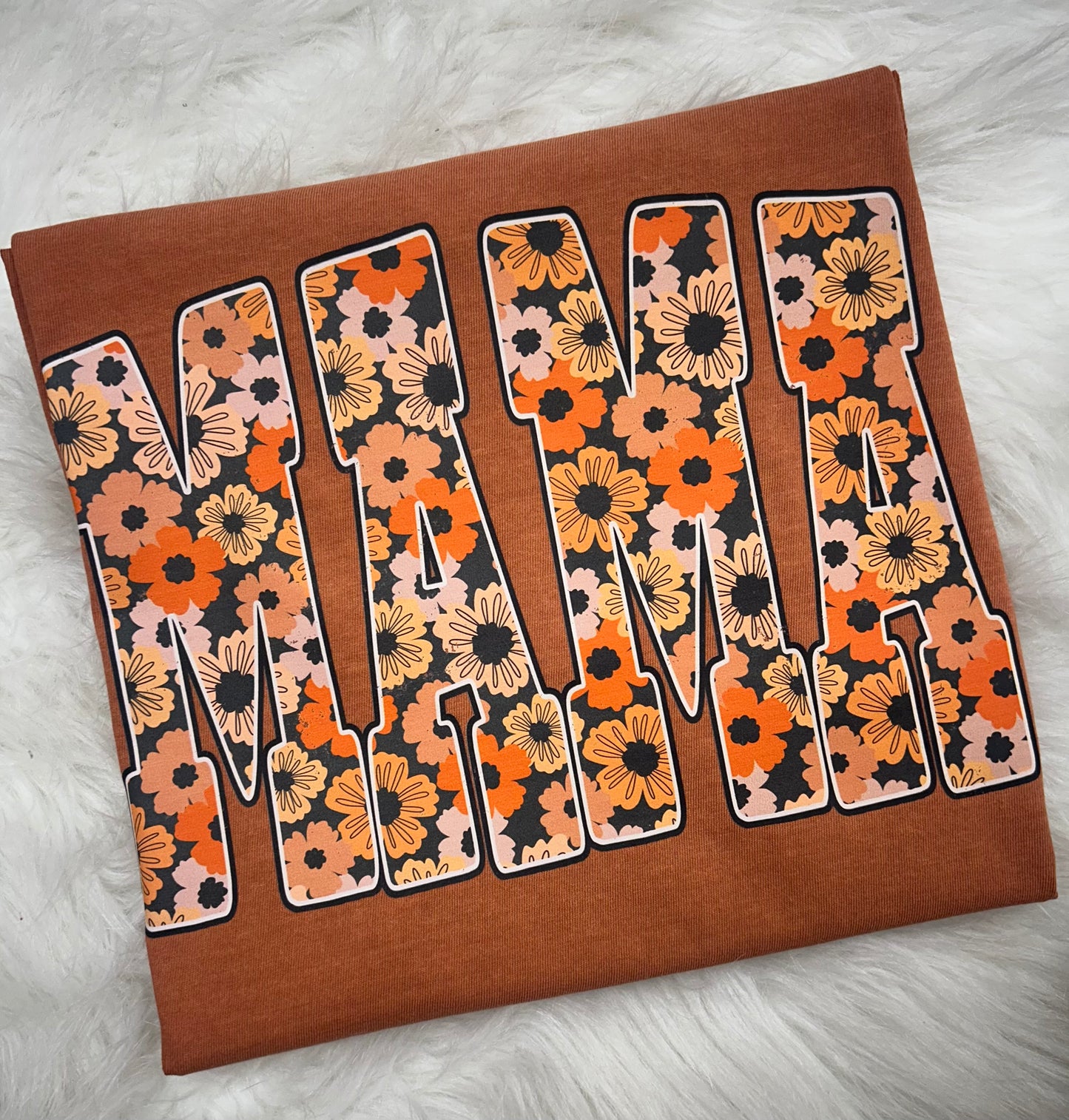 Fall Floral Mama T-shirt