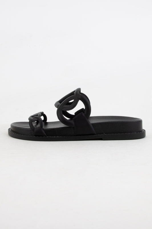 Chain Design Double Strap Sandal