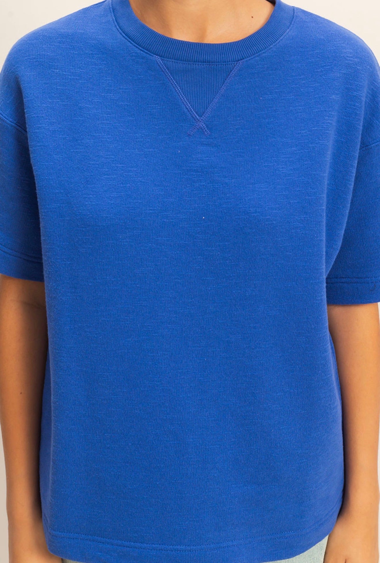 Cobalt Crew Neck Top