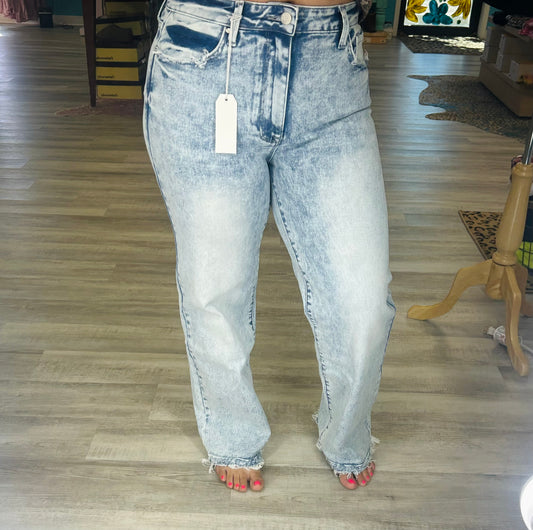 Stretch High Rise Straight jean