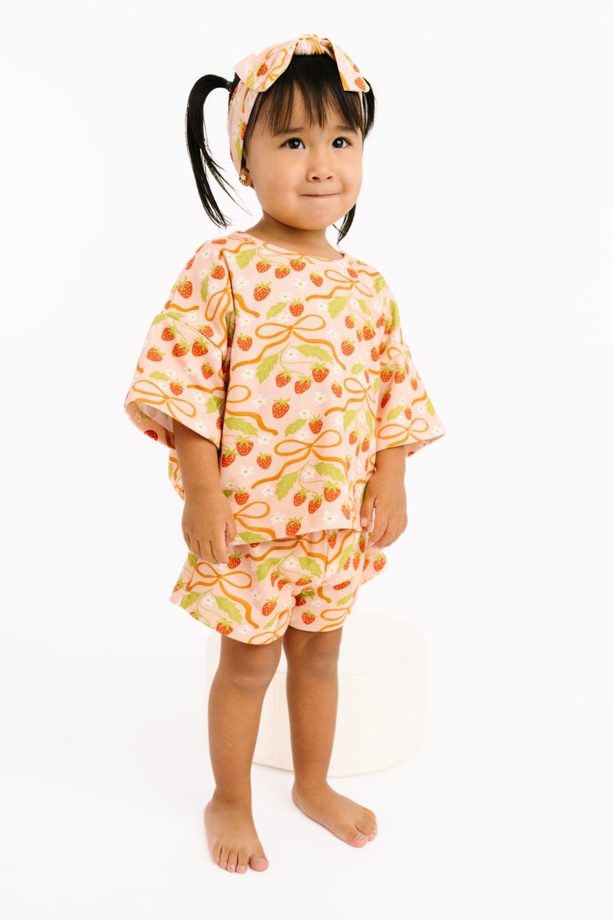 Strawberry Bow Toddler Set