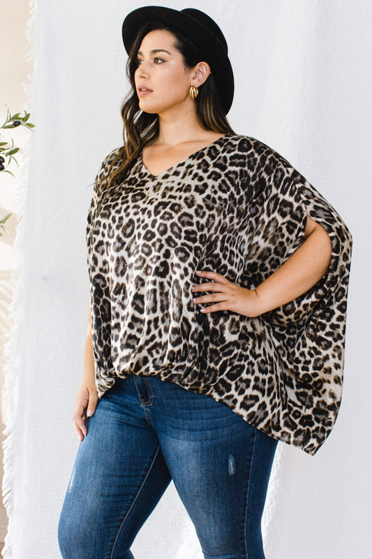 Leopard Poncho Blouse