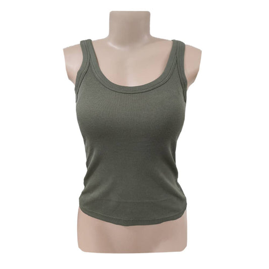 Essential Rib Top with Built in Bra