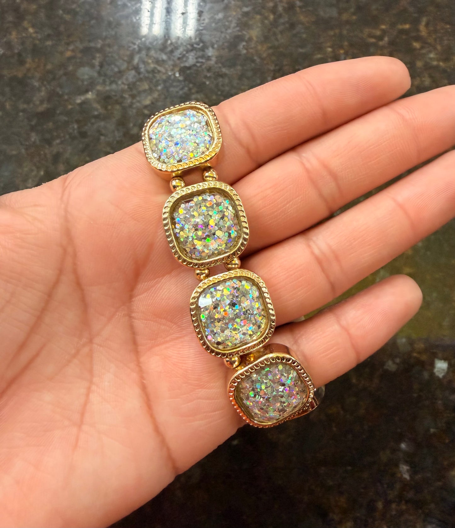 Stretch Gold Bling Bracelet
