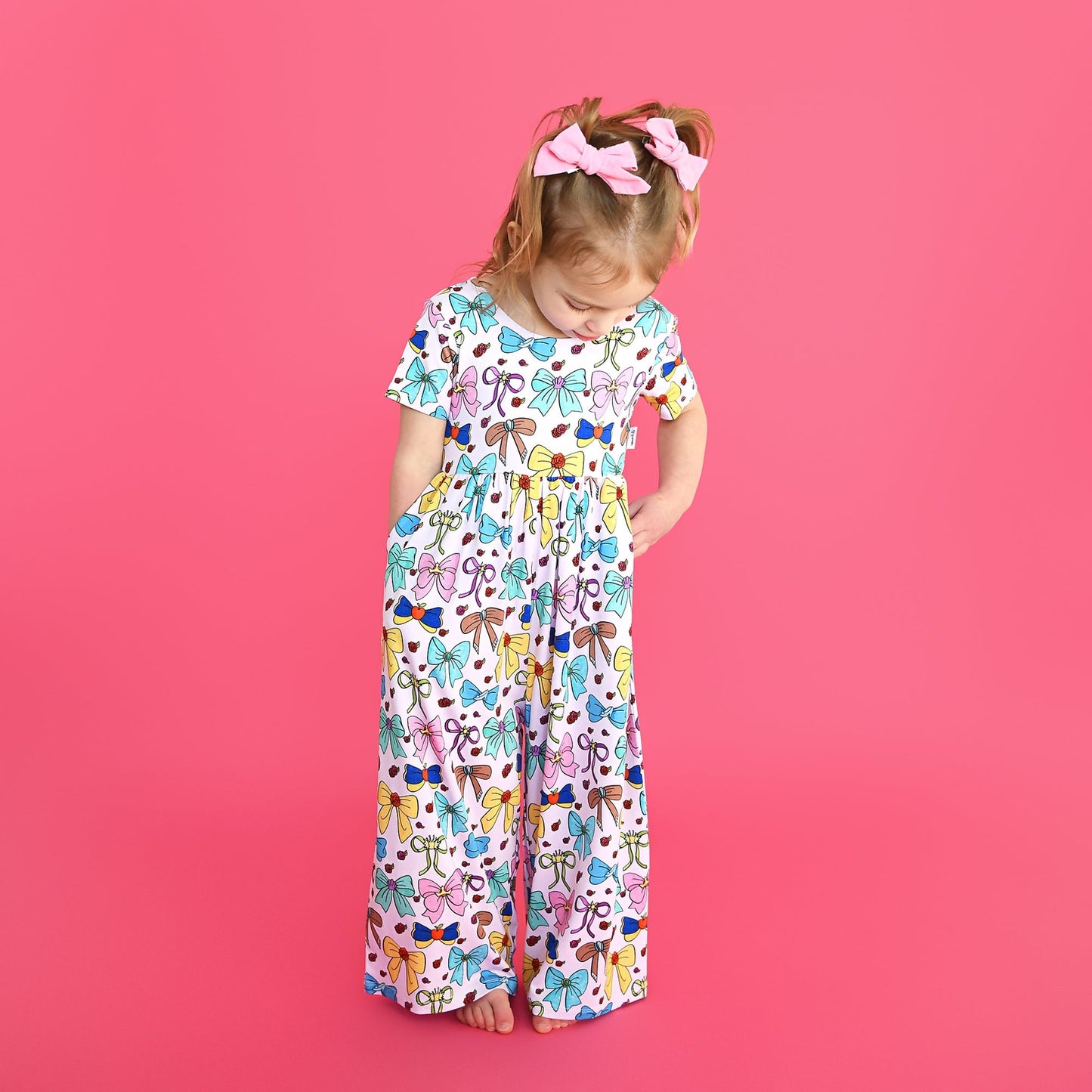 Bowtastic Wide Leg Bamboo Romper